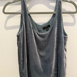 J. Crew Blue Gray Velvet Tank Top